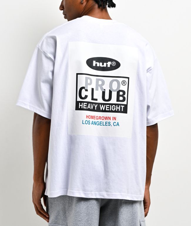 HUF x Pro Club Heavyweight White T-Shirt - HUF