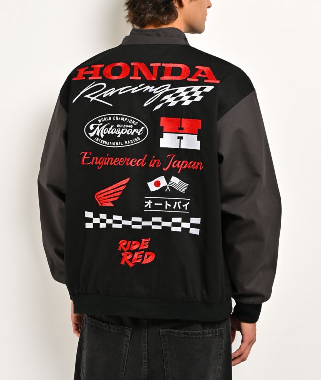 Honda Precision Black & Grey Racing Jacket - Honda