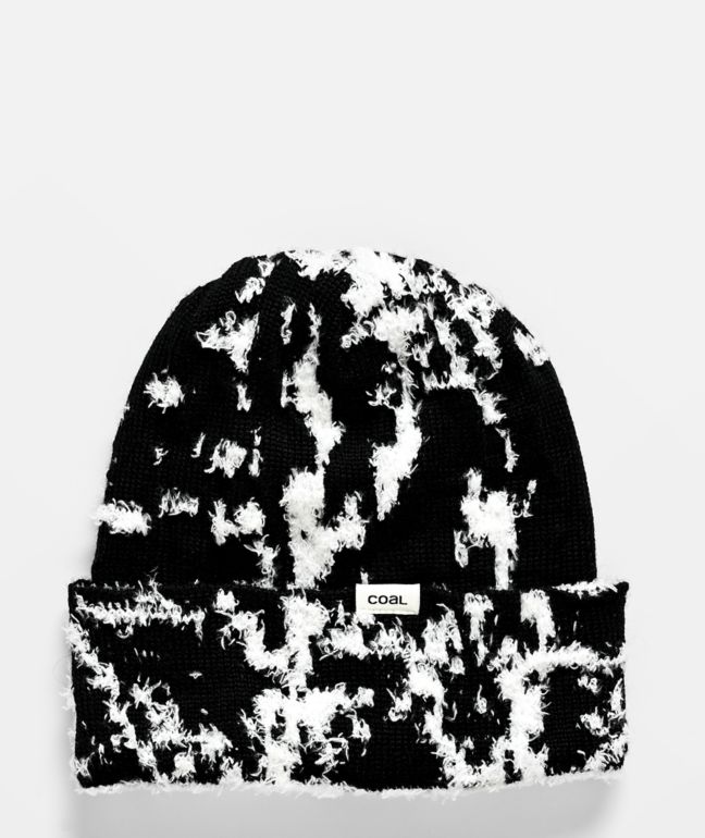 Coal Artefact Terry Black & White Beanie - Coal