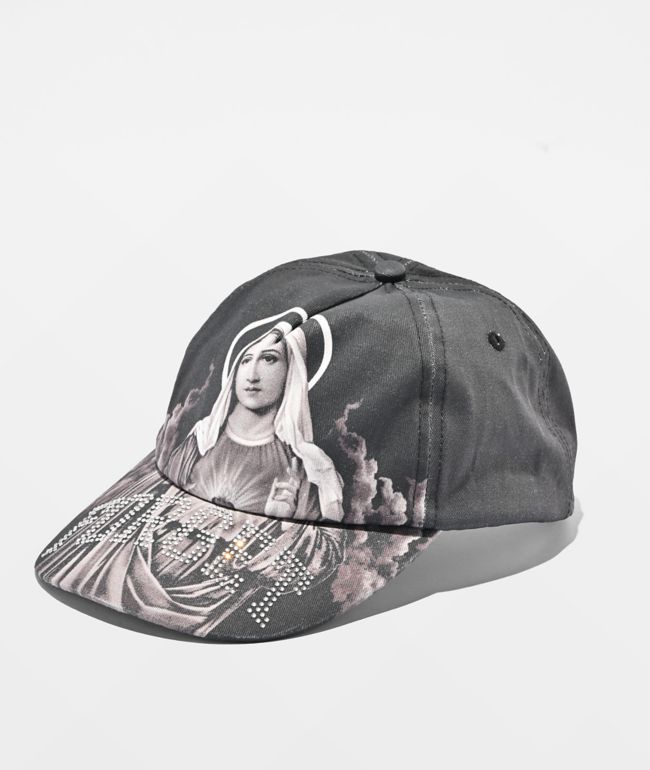 Learn To Forget Blessed Rhinestone Black Snapback Hat - LTF