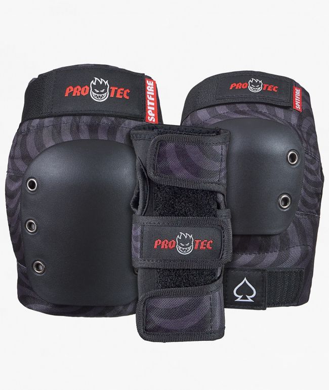 Pro-Tec x Spitfire Youth Street Gear 3 Pack Protective Pads - Pro-Tec