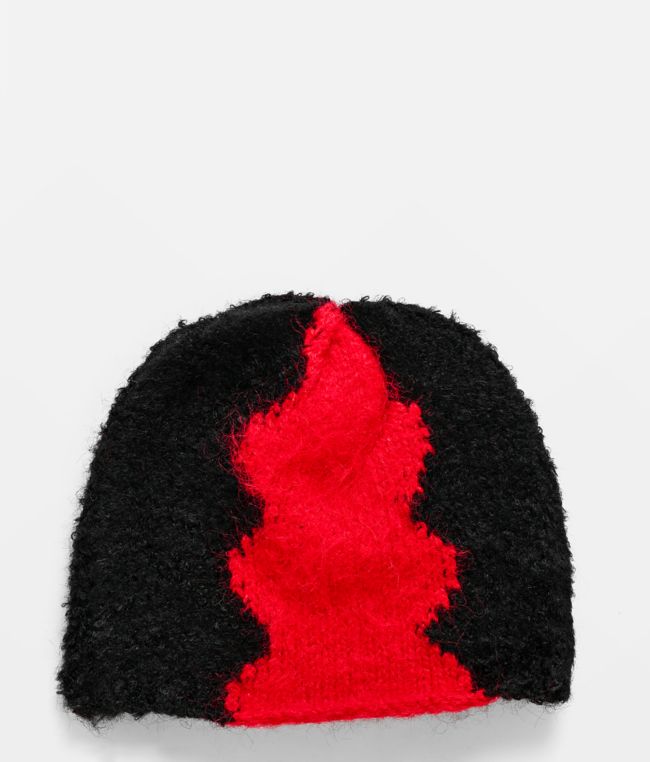 Coal X Lampshade Ribbon Red & Black Skully Beanie - Coal