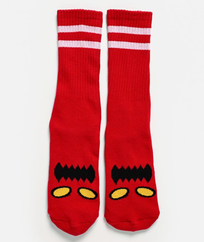 Toy Machine Monster Red Crew Socks - Toy Machine