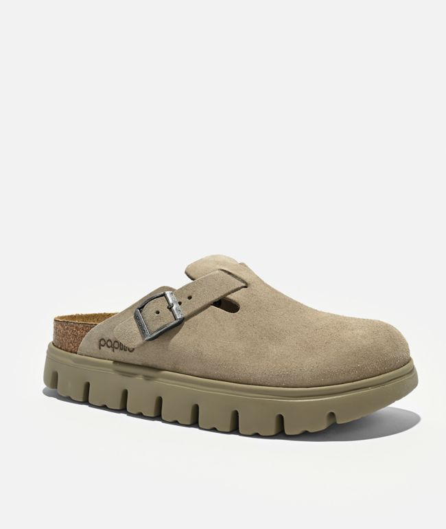Papillio By Birkenstock Women's Boston Chunky Taupe Platform Clogs - Birkenstock