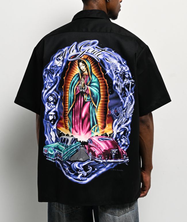 DGA Aztlan Mi Gente Black Work Shirt - DGA