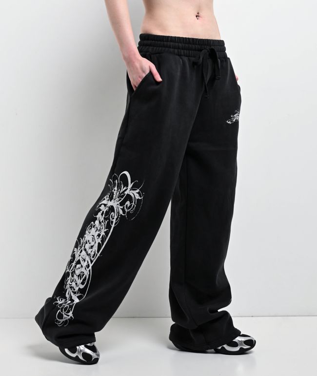 Insomnia Visuals Eternal Black Wash Sweatpants - Insomnia Visuals