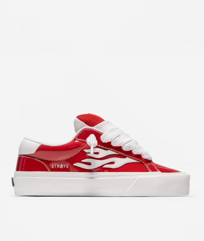 Straye Logan Puff Glossy Red Skate Shoes - Straye