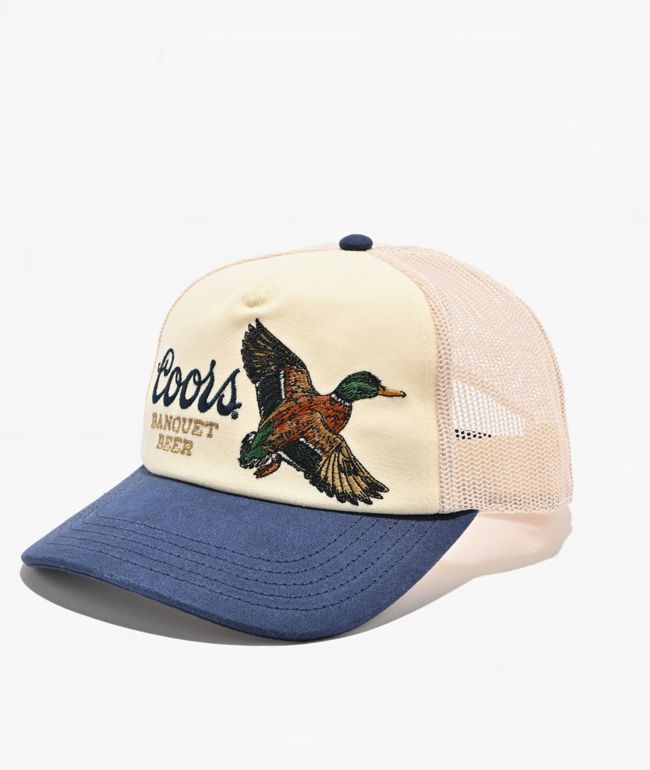 American Needle x Coors Remington Duck Beige & Navy Trucker Hat - American Needle