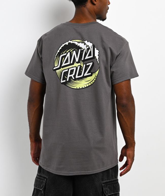 Santa Cruz Wave Dot Charcoal T-Shirt - Santa Cruz Skate