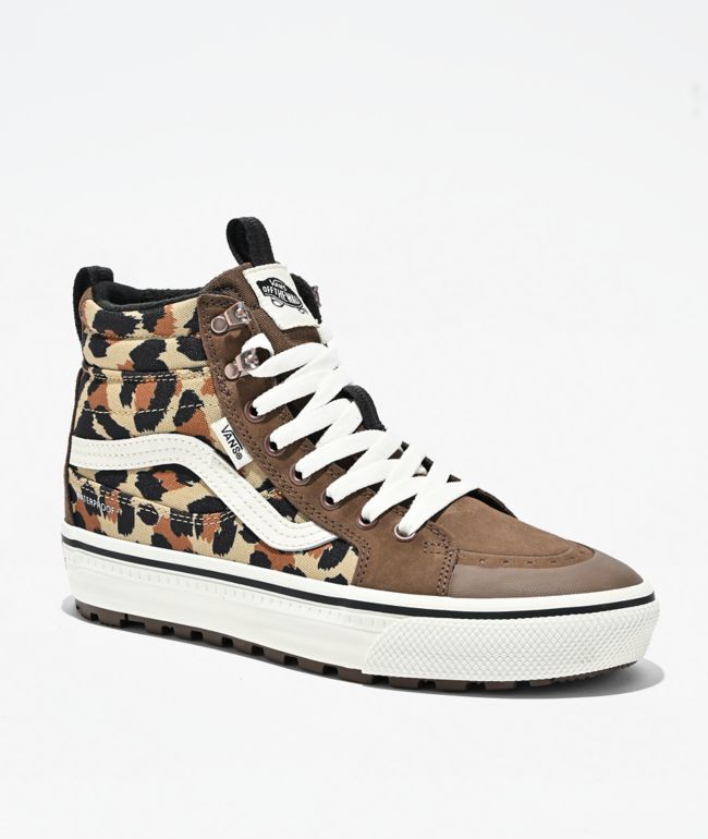 Vans Sk8 Hi Waterproof MTE Leopard Brown Shoes - Vans