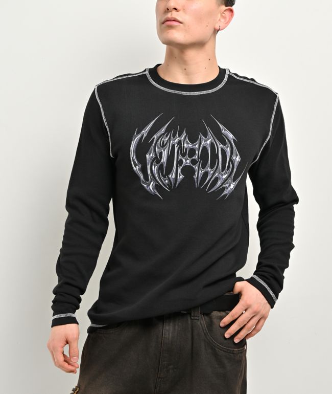 Vitriol Rebuff Black Thermal Long Sleeve T-Shirt - Vitriol