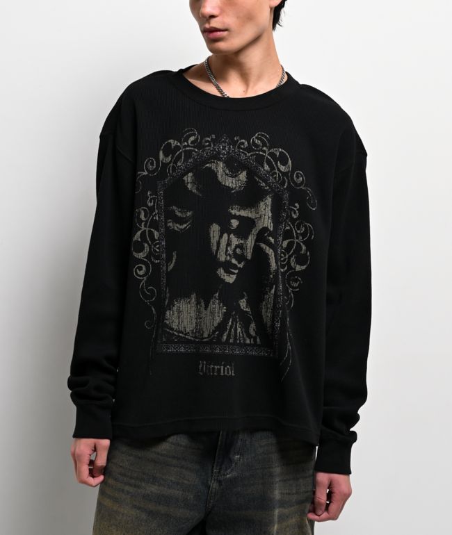 Vitriol Gothic Frame Black Thermal Long Sleeve T-Shirt - Vitriol
