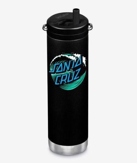 Klean Kanteen x Santa Cruz Wave Dot TKWide Black Water Bottle 20 oz - Klean Kanteen