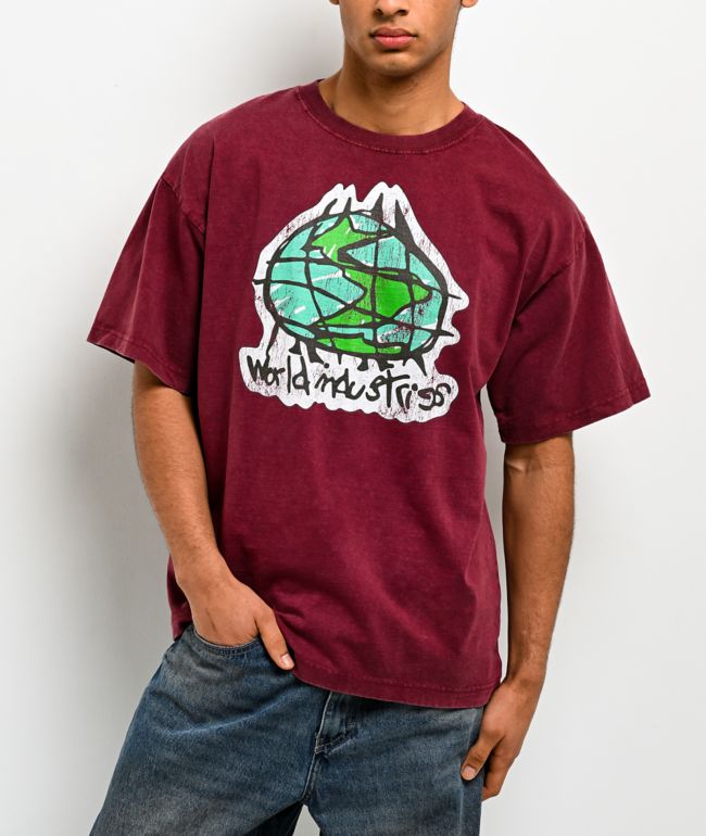 World Industries Scribble Red Wash T-Shirt - World Industries