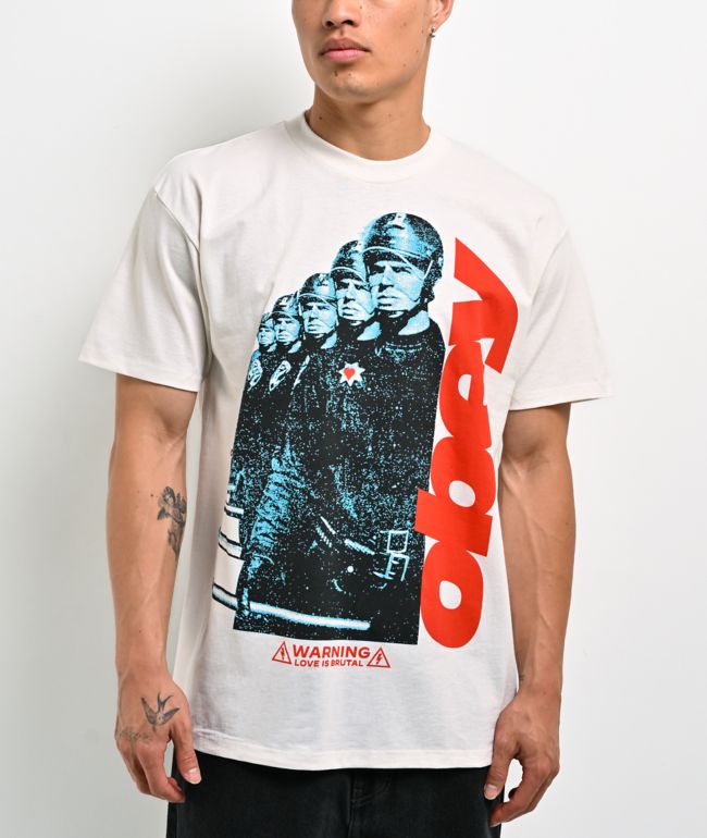 Obey Love Is Brutal White T-Shirt - Obey