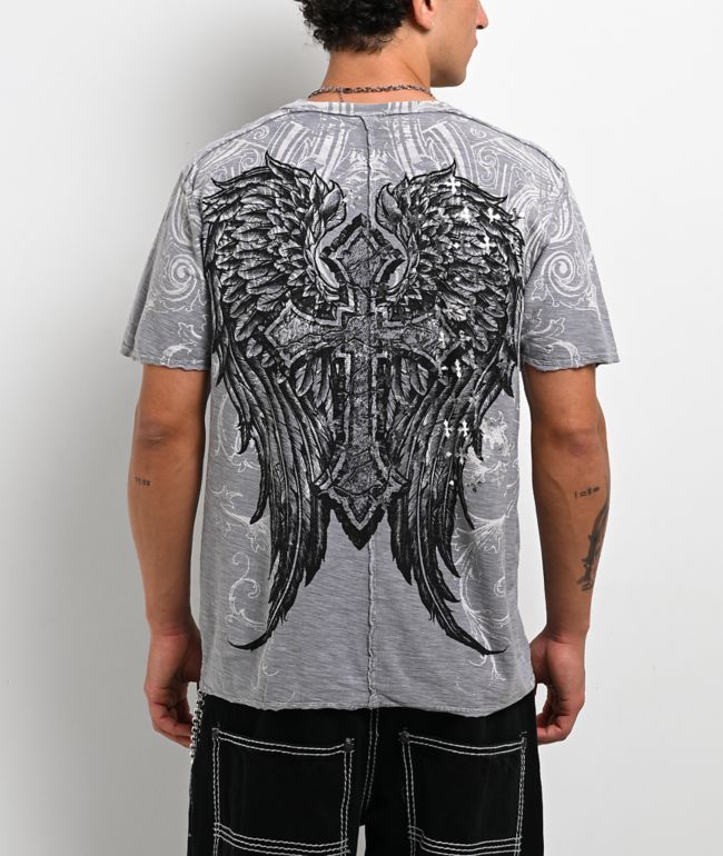Affliction Stampede Grey T-Shirt - Affliction