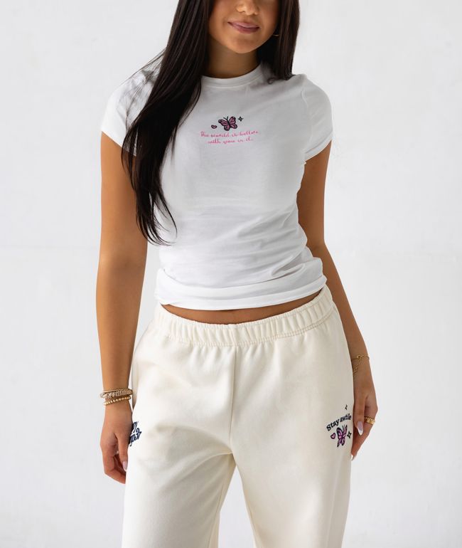 Happy Camp3r Butterfly Baby White T-Shirt - Happy Camp3r