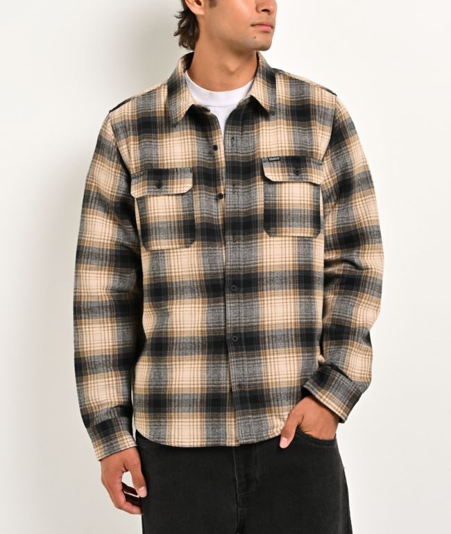 Dravus Required Brown & Navy Flannel Shirt  - Empyre
