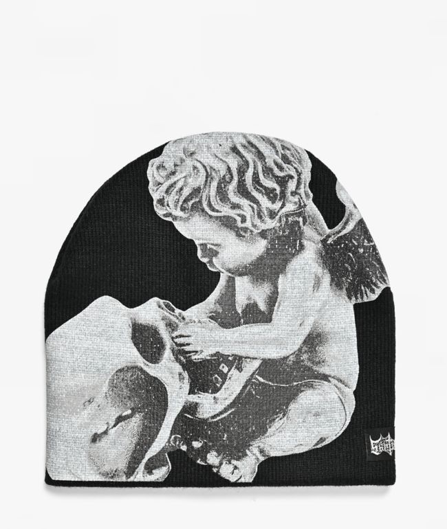 Lurking Class by Sketchy Tank Cherub Black Skully Beanie - Lurking Class by Sketchy Tank