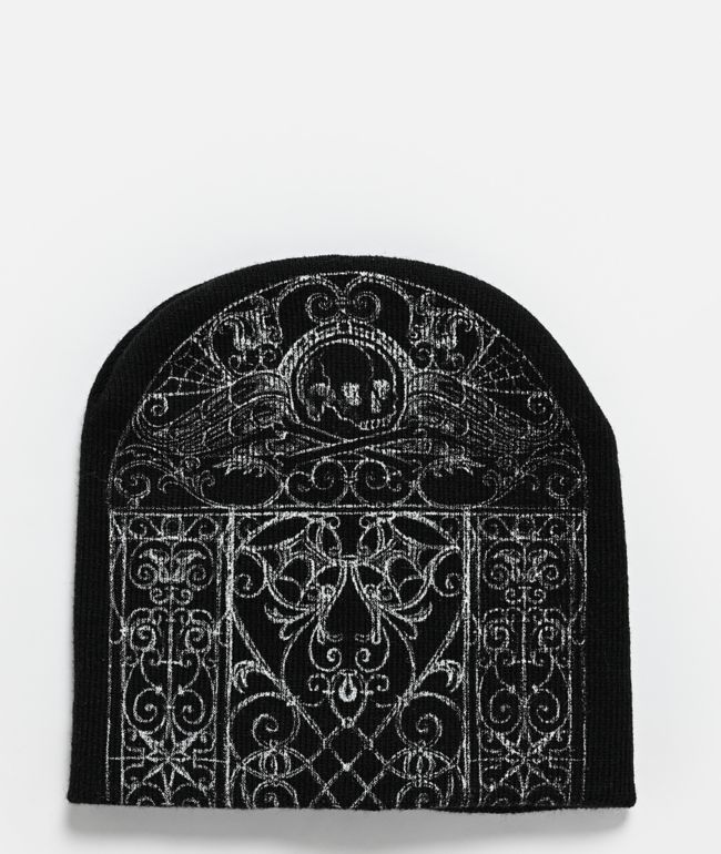 Lurking Class by Sketchy Tank Memento Mori Black Skully Beanie - Lurking Class by Sketchy Tank