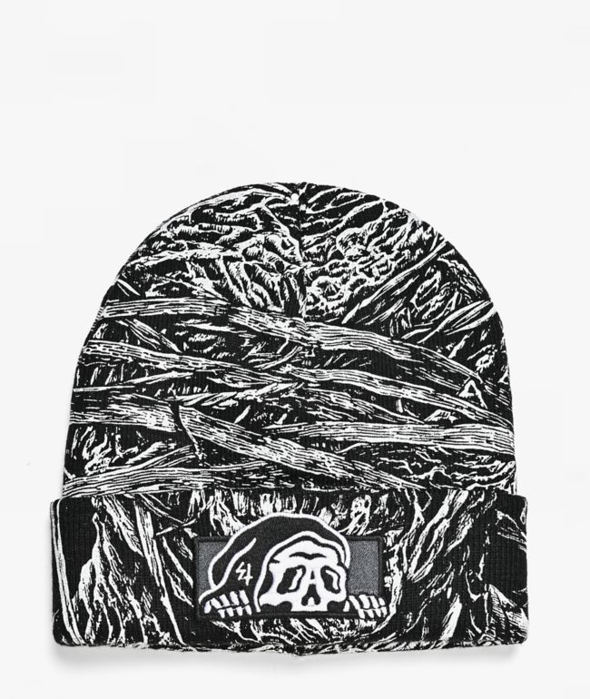 Lurking Class by Sketchy Tank Undead Box Lurker Black & White Camo Beanie - Lurking Class by Sketchy Tank