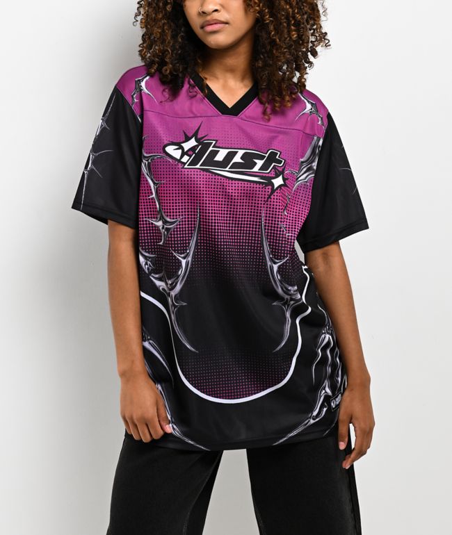 Broken Promises Cyber Lust Purple & Black Oversized Jersey  - Broken Promises