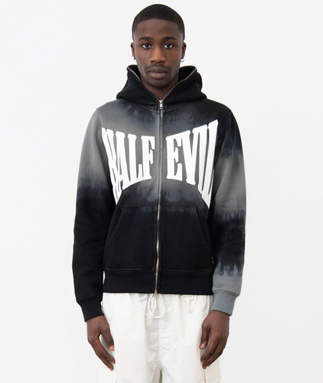 HALF EVIL Arc Blue Wash Body Bag Zip Hoodie - Half Evil