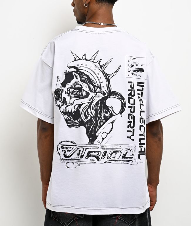 Vitriol Cyber Punk Creatures White Boxy T-Shirt | Zumiez