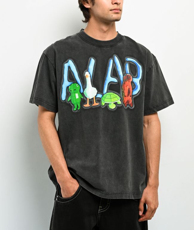 A.LAB Protect Thy Squad Black Wash T-Shirt - A.LAB