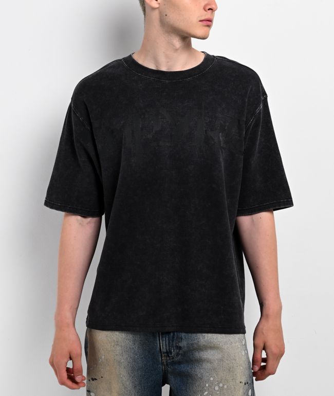 Empyre Neo Waffle Black Short Sleeve Thermal T-Shirt - Empyre