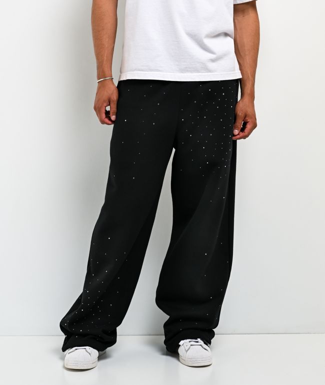 Ninth Hall Fundamentals Rhinestone Black Sweatpants - Ninth Hall Fundamentals