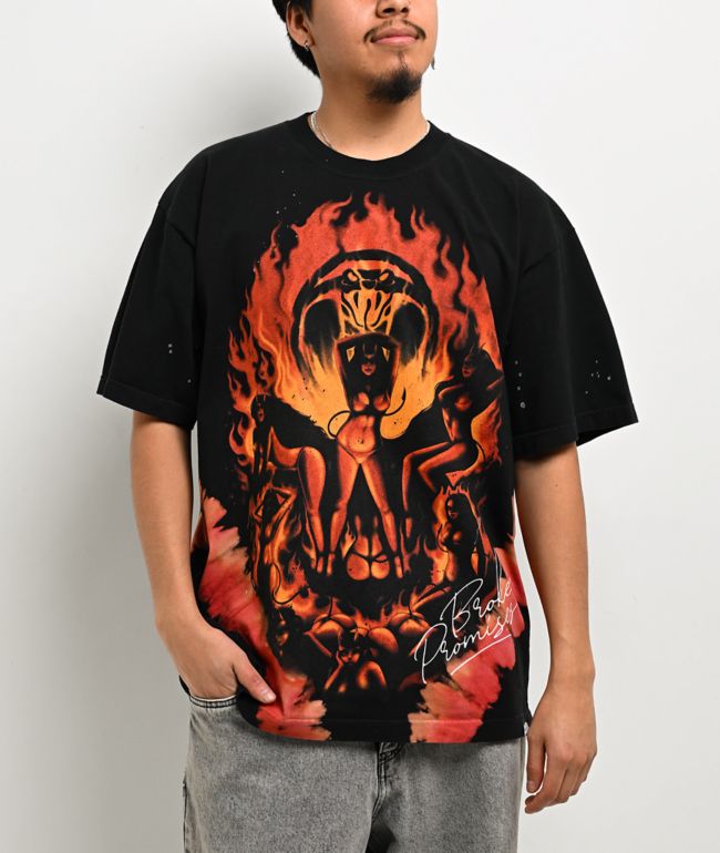 Broken Promises Fire Dancer Black T-Shirt - Broken Promises