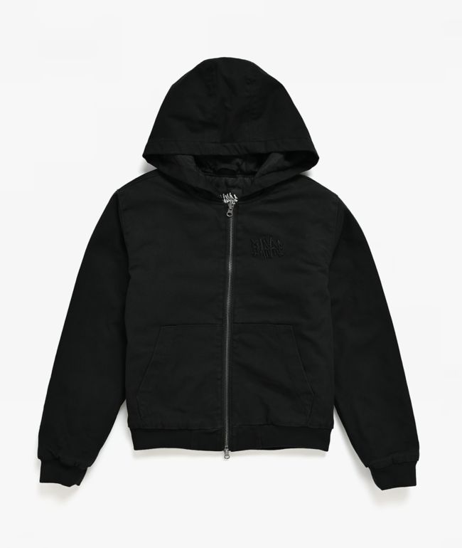 Empyre Kids Grate Black Hooded Canvas Jacket - Empyre