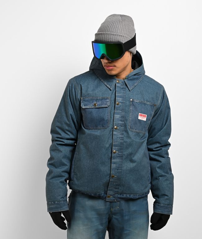 686 Deconstructed Denim Indigo 10K Snowboard Jacket - 686