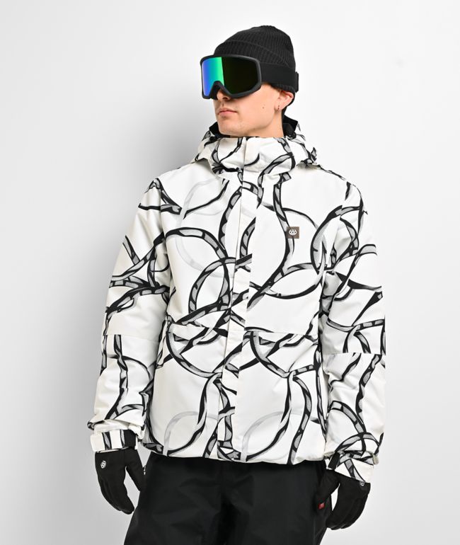 687 Foundation™ Wire White 10K Insulated Snowboard Jacket - 686