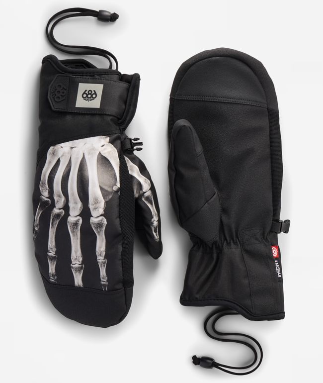 686 Primer Xray White Snowboard Mittens - 686