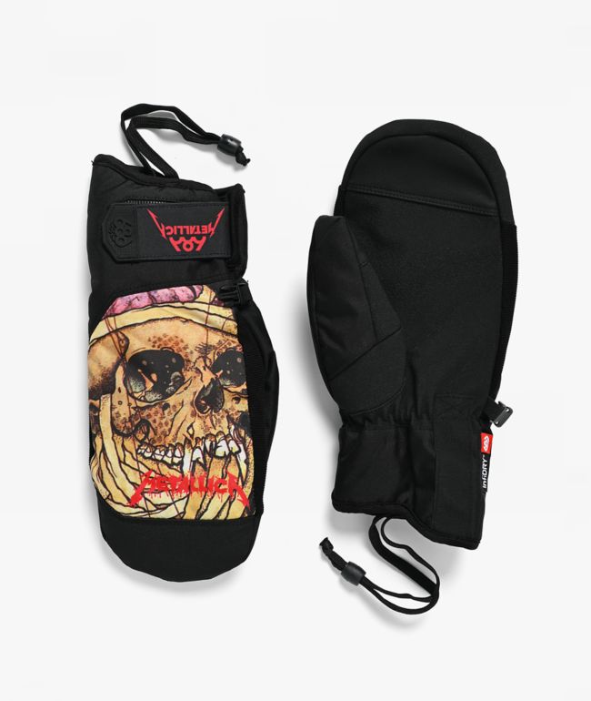 686 x Metallica Primer Black 10K Snowboard Mittens - 686