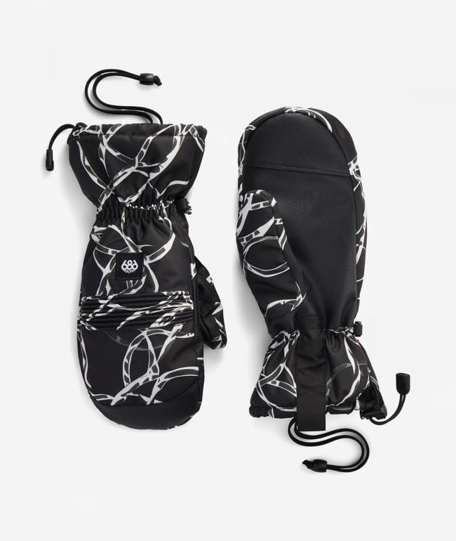686 Lander Black Wire Snowboard Mittens - 686