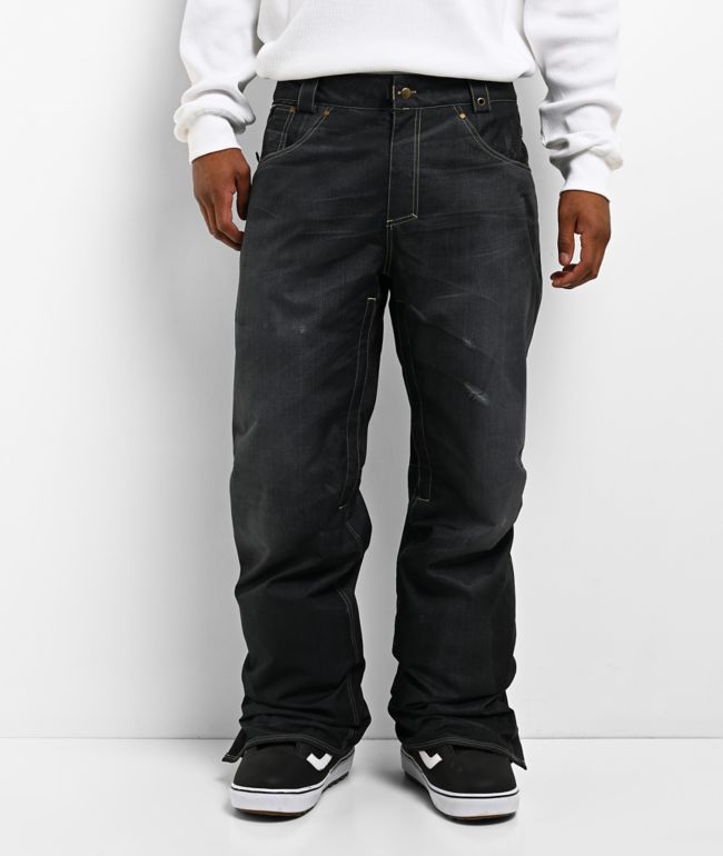 686 Deconstructed Denim Black 10K Snowboard Pants 2027 - 686
