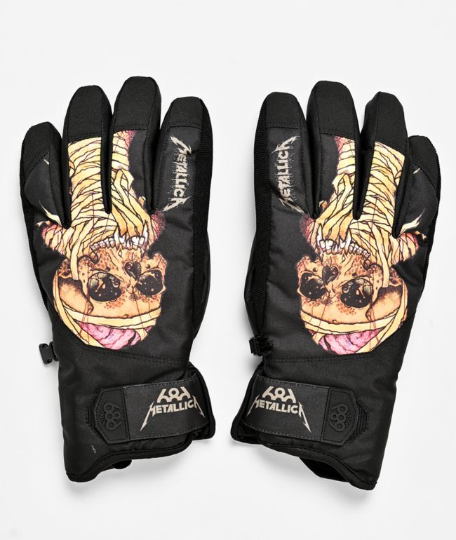 687 x Metallica Primer™ Black 10K Snowboard Gloves - 686