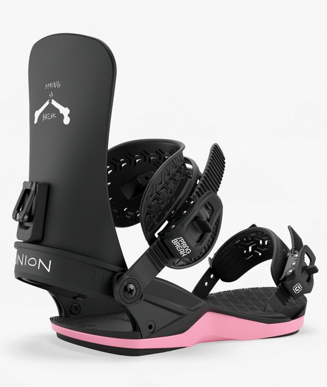 Union Contact Spring Break Black Snowboard Bindings 2027 - Union Bindings