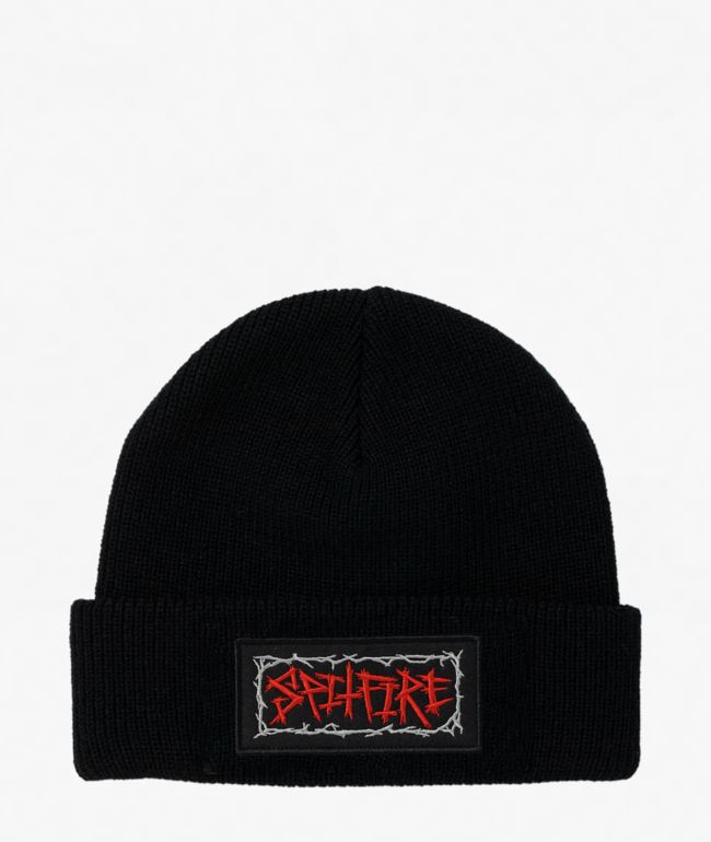 Spitfire Gas Mask Script Black Beanie - Spitfire