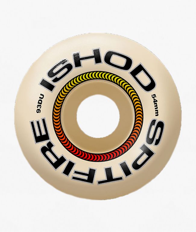 Spitfire Ishod Lock-In Formula Four 54mm 93a White Skateboard Wheels - Spitfire