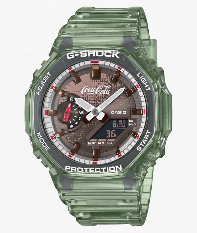 G-Shock x Coca-Cola GA2100CC-3A Bottle Green & Brown Analog & Digital Watch - G-Shock