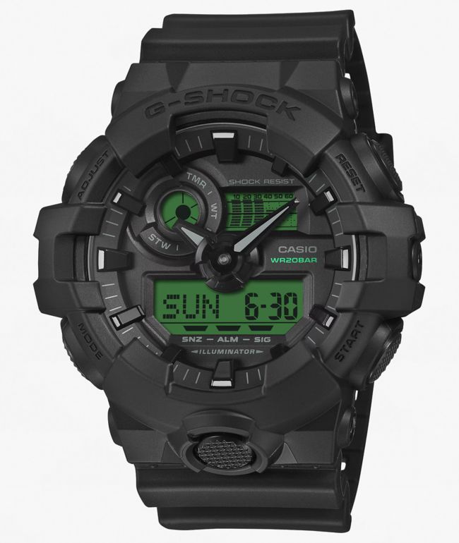 G-Shock GA700BEG-1A Black & Electro Green Analog & Digital Watch - G-Shock