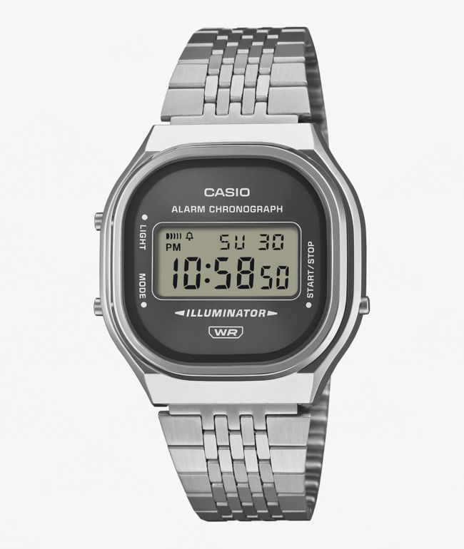 Casio A140WE-8A Silver & Black Digital Watch - Casio