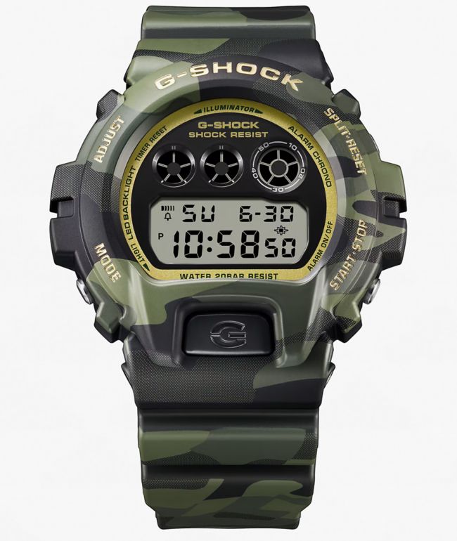 G-Shock DW6900CF-1 Black & Camo Analog & Digital Watch - G-Shock