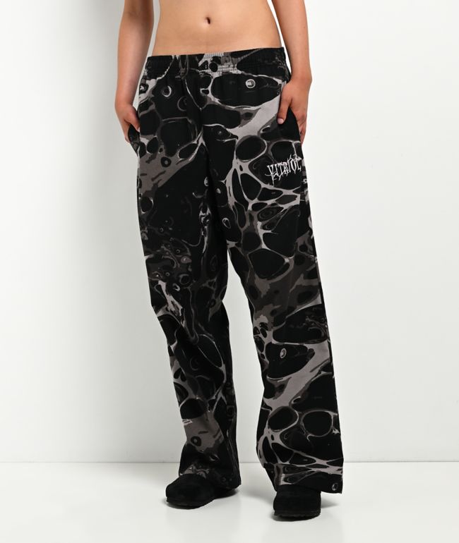Vitriol Summoned Marble Black Lounge Pants - Vitriol