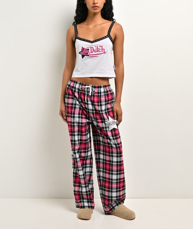 Von Dutch Plaid Pink Lounge Set - Von Dutch
