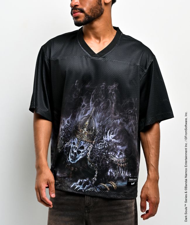 Welcome x Dark Souls Wolnir Black Football Jersey - Welcome Skateboards